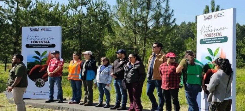 Refuerzan compromiso ambiental con nueva jornada de reforestación en Toluca